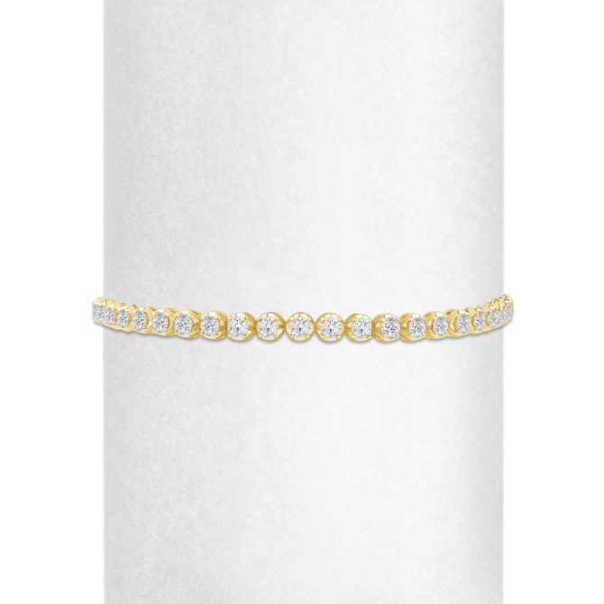 Lab-Created Diamond Line Bolo Bracelet 2 ct tw 14K Yellow Gold - Image 2