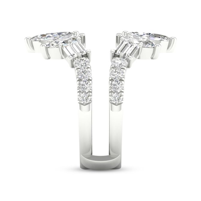 Lab-Grown Diamonds by Simply Marquise & Baguette-Cut Enhancer Ring | 2-1/2 ct tw | 14K White Gold - Image 3