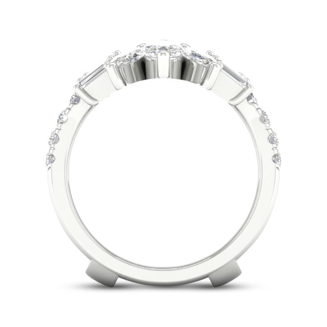 Lab-Grown Diamonds by Simply Marquise & Baguette-Cut Enhancer Ring | 2-1/2 ct tw | 14K White Gold - Image 4