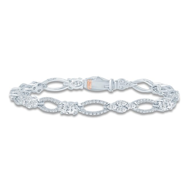 Pnina Tornai Marquise-Cut & Round Lab-Created Diamond Bracelet 5 ct tw 14K White Gold - 7"