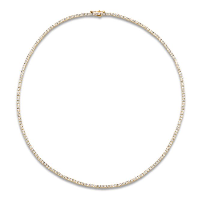 Lab-Created Diamond Tennis Necklace 5 ct tw 14K Yellow Gold