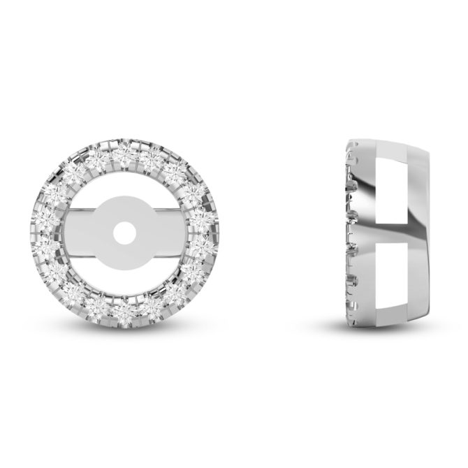 Lab-Created Diamond Earring Jackets | 1/8 ct tw | 14K White Gold - Image 5