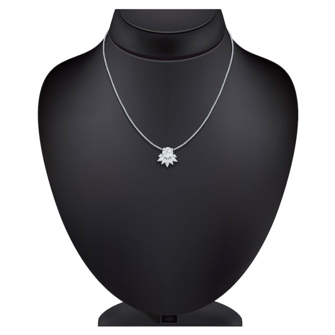 Pnina Tornai Lab-Created Diamond Spray Necklace 4 ct tw 14K White Gold 18" - Image 4