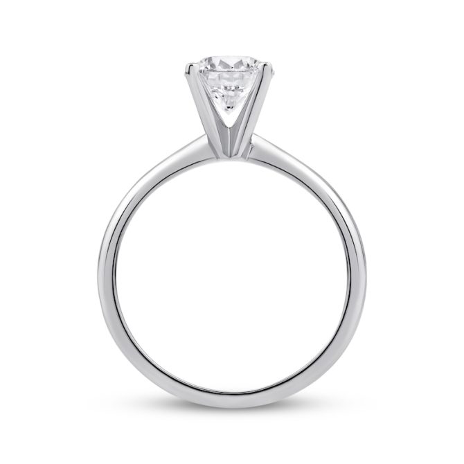 1-1/4 Carat Lab-Grown Diamond Round-Cut Solitaire Engagement Ring in 14K White Gold | Evolve Collection - Image 2