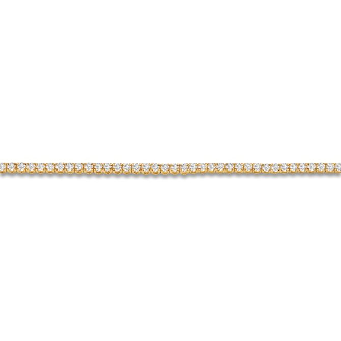 Lab-Created Diamond Tennis Necklace 5 ct tw 14K Yellow Gold - Image 2