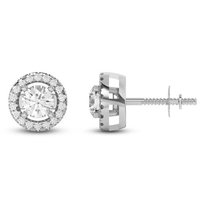 Lab-Created Diamond Earring Jackets | 1/8 ct tw | 14K White Gold