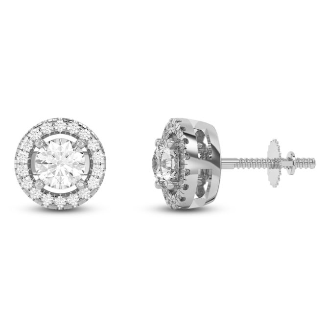 Lab-Created Diamond Earring Jackets | 1/8 ct tw | 14K White Gold - Image 2