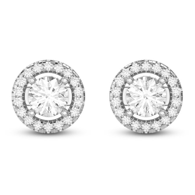 Lab-Created Diamond Earring Jackets | 1/8 ct tw | 14K White Gold - Image 3