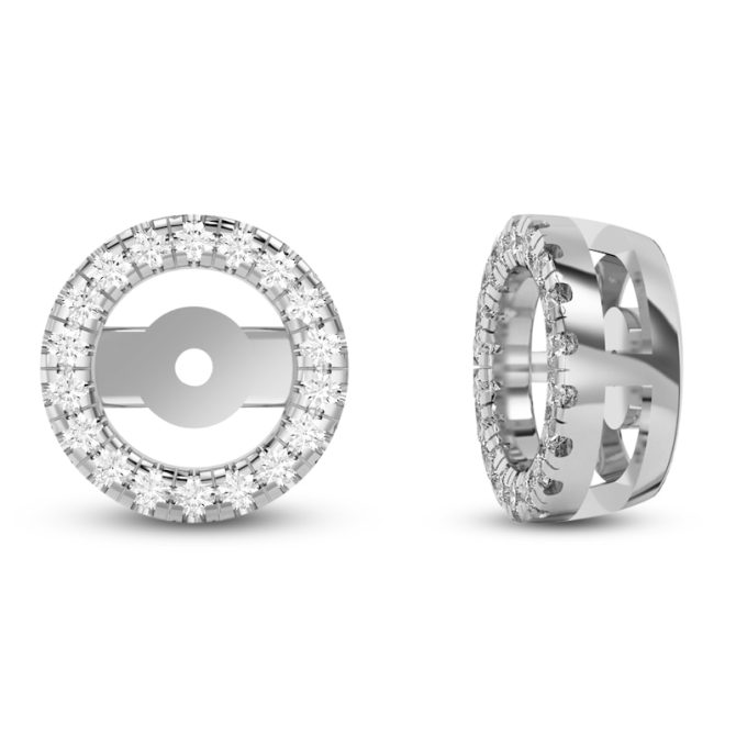 Lab-Created Diamond Earring Jackets | 1/8 ct tw | 14K White Gold - Image 4